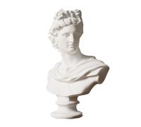 TOPBATHY Resin Bust Statue Figurine, Apollo Statue, Greek God Sculpture Figurine for Home Decor 15Cm White Resin Ornament for Artistic Display and Teaching Aid