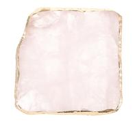 TOPBATHY Rose Quartz Coaster Pink Crystal Coaster Gold Edge Agate Irregular Drink s Wine Coffee Cup Mat Pad Cheese Cake Plate Gemstone Geode Decor