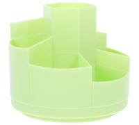 TOPBATHY Rotating Pencil Holder 360° Multi-compartment Desk Organizer 6-section Large Capacity Pen Cup Office Stationery Storage Box for Home and Office, Light Green
