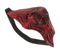 TOPBATHY Samurai Devil Half Face Mask for Indoor Parties and Stage Performances, Lightweight Breathable Latex with Deeply Textured Embossing, Japanese Demon Style Cosplay Accessory
