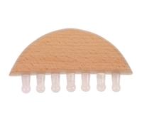 TOPBATHY Scalp Massager Multi-function Wood Comb round Pink Artificial Jade Wide Tooth Easy to Carry and Store for Neck and Hair Travel and Home Use