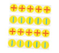 TOPBATHY Self-adhesive Battery Polarity Stickers, Waterproof Pvc Paper Labels 4 Sheets round for Equipment Safety Compliance, for Battery and Other Equipment Signage