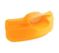 TOPBATHY Silicone Spill-proof Soup Spout Deflector High-temperature Resistant Kitchen Pour Funnel Easy-pour Pot Edge Strainer Yellow Color