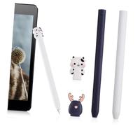 TOPBATHY Silicone Stylus Sleeve Cover 2pcs for 2nd Generation Digital Pen, Cartoon Protective Stylus Protector Sleeves, White Cow and Deer Design for Tablet Use
