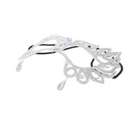 TOPBATHY Silver Rhinestone Carnivals Elegant Venetian Style for Women with Secure and Comfortable Fit Alloy Mask Mardi Gras for Halloween and Themed Parties