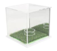 TOPBATHY Single Ball Storage Box Golf Ball Collector Memorabilia Stand Acrylic Square Cube Efficient Organization Easy Access for Home and Shop Display