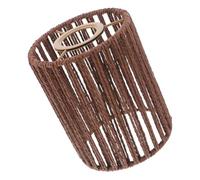 TOPBATHY Small Boho Woven Paper Rope Lampshade Cylinder Drum Vintage Replacement Cover for Ceiling Pendant Wall Sconce Floor Desk Light Versatile Home Decor with Captivating Light Patterns