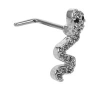 TOPBATHY Snake Shaped Nose Ring Stainless Steel Septum Hoop Body Piercing Jewelry Comfortable Fit Elegant Sterling Nose for Unique Snake Design