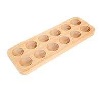 TOPBATHY solid wood egg tray egg trays for deviled eggs egg container fridge egg organizer stackable egg trays egg keeper wood serving tray Egg Holding Accessory wooden desktop ceramics