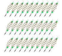 TOPBATHY Spring Bait Cage Carbon Steel Metal Feeder Cage Olive Shape with Luminous Beads 45pcs Bait Trap Accessories for Carp and Coarse Fishing for Night Fishing