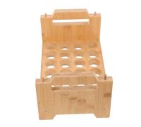 TOPBATHY Stackable Bamboo Egg Holder with Handle Egg Wooden Storage Tray for Refrigerator Countertop Farmhouse Kitchen Organizer with Protective Design and Easy Maintenance
