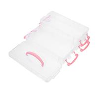 TOPBATHY Stackable Plastic Pencil Box Pencil Case for Boys and Girls with Detachable Compartments and Handle Multifunctional Pen Organizer for School Desk Storage and Art Supplies Portable and Sturdy