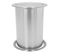 TOPBATHY Stainless Steel Built-in Kitchen Trash Can with Rust Resistant Lid and Easy to Wipe Clean Surface, Countertop Embedded Waste Cover Suitable for Home and Restaurant Use