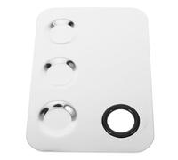 TOPBATHY Stainless Steel Makeup Mixing Palette Small Foundation Tray for Lipstick Concealer Blending Essential Cosmetic Artist Tool Portable for Women