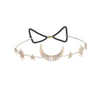 TOPBATHY Stars Moon Rhinestone Wedding Crown Headband, Delicate Bridal Hair Accessory for Women, Starry Moonlight Tiara for Wedding, Party, Hen Night