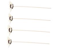 TOPBATHY Synthetic Reed Diffuser Sticks and Small Vase Decorations for Indoor Decor Decorative and Dense Aroma Enhancer 4pcs White for Essential Oil Bottles