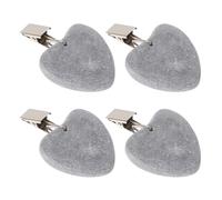 TOPBATHY Table Cover Holders Weighted Tablecloth Clips 4Pcs Stone Iron Heart Shape Prevent Tablecloth Moving for Dinner Settings