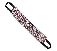 TOPBATHY Tanning Back Lotion Applicator Band with Leopard Print Flocked Surface for Self Tanning and Body Lotion Application on Back
