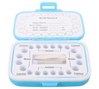 TOPBATHY Teeth Keepsake Box with Specific Labeled Sections Plastic Tooth Treasure Box for Lost Storage and Detailed Record Keeping for Home Display and Travel