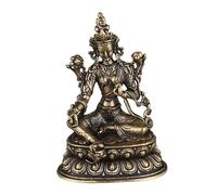 TOPBATHY Tibetan Tara Buddha Statue Vintage Brass Sculpture for Home Garden Decor Blessing Figurine for Southeast Asian Buddhist Culture Friends Family