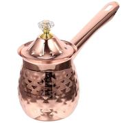 TOPBATHY Turkish Coffee Pot Stainless Steel Milk Frothing Cup with Precision Spout and Handle for Stovetop and Induction Hob 5.7 Inch Multipurpose Coffee Maker