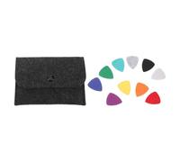 TOPBATHY Ukulele Felt Picks Set Soft Triangular Guitar Picks for Acoustic Bass Heart-shaped Felt Plectrums with Included Storage Bag for Music Practice