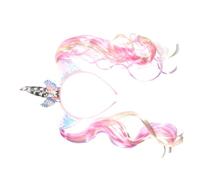 TOPBATHY Unicorn Headband Hair Accessory 17.68X8.25X1.18In Lightweight Maintain Hairstyle Charming Unicorn Lovers Birthday Party Hair Extension Decor