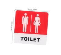 TOPBATHY Unisex Toilet Sign Acrylic Adhesive Restroom Door Sign for Business Hotels Offices Restaurants Indoor Outdoor Easy Apply Remove Reuse
