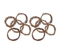 TOPBATHY Vine Circle Decoration 10Pcs Wicker Wreath Rings Synthetic Material Brown 3 Inch Diy Wreath Making Supplies for Home Garden Holiday Party Decor