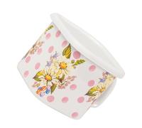TOPBATHY Vintage Enamel Soup Bowl with Lid Retro Food Serving Bowl for Instant Noodles Rice and Desserts for Home Restaurant and Chinese Style Parties Easy to Clean and Suitable for Hot