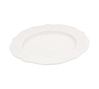 TOPBATHY Vintage French Embossed Ceramic Dinner Plate White Porcelain Household Food Fruit Cake Dessert Tray for Kitchen Restaurant Dining