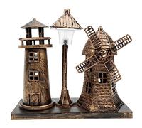 TOPBATHY Vintage Lighthouse Night Light Retro Street Lamp Model Decorative Lamp for Bedroom Desk Home Ornament Suitable for Children 15.5x6.5x14.5cm