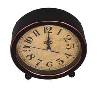 TOPBATHY Vintage Metal Alarm Clock Silent Analog Clock for Bedside Table Home Decor Bedrooms Unique Design Battery Not Included for Adults