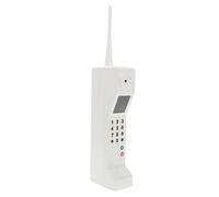 TOPBATHY Vintage Old Telephone Model in White Iron with Realistic Details and Versatile Decor, Retro Style Home Decor for Living Room and Stage Performances, Classic 80s 90s Phone Ornament