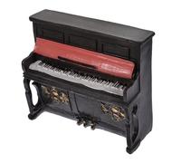 TOPBATHY Vintage Piano Miniature Resin Model Decorative Tabletop Instrument Ornament for Home Desk Bookshelf Car Display Realistic Old Style Piano Adornment