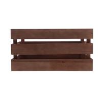 TOPBATHY Vintage Rustic Wooden Storage Crate Box with Reinforced Corners Medium 35x25x18cm Brown Decorative Wooden Crates for Fruit Display and Home Organization