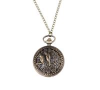 TOPBATHY Vintage Zinc Alloy Material Quartz Pocket Watch Classic with Hollowed-Out Design Easy to Read, Retro Necklace for Men