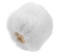 TOPBATHY White Fluffy Microphone Cover Windscreen with Plush Noise Blocking for Broadcasting Studio Ktv Recording Lightweight Handheld Mic Shield Fashionable White Furry Mic Protection