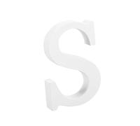 TOPBATHY White Wood Alphabet Letter S 8cm for Nursery Wall Decor and Party Letter Decor for Wedding Party or Birthday Decoration for Home and Boys and Girls Room