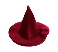 TOPBATHY Women Halloween Witch Hat with Star Charm Pendant, Pointed Polyester Wizard Cap for Costume Party and Cosplay, Vibrant Colour and Fine Detailing, Unique and Eye-catching Accessory