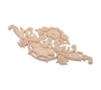 TOPBATHY Wood Carved Onlay Applique 30X15Cm European Style Wooden Furniture Decoration Patch for Cabinets Doors Home Wall Art Unpainted Carved Embellishment