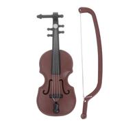 TOPBATHY Wood Grain Violin Hanging Pendant Christmas Day DIY Decoration Miniature Craft Accessory for Holiday Decor for Tree Ornaments and Festive Displays