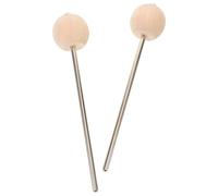 TOPBATHY Wooden Bass Drum Pedal Beater Pair Vintage Small Solid Wood Hammer Head Replacement for Drum Foot Pedal Percussion Instrument Accessory