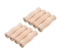 TOPBATHY Wooden File Handles Wooden Hand Tool Handles with Dia 8mm Through Hole 8pcs Universal Compatibility and Fatigue-Free Grip for Bucket and BBQ Grill Cleaning Tasks