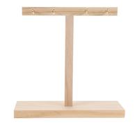TOPBATHY Wooden Nail Display Stand T-shape Minimalist Nail Sample Holder for Salon and Home