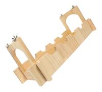 TOPBATHY Wooden Small Animal Bridge for Pet Cage with Fine Workmanship and Lightweight Design Suitable for Small Pets Such as Hamsters Guinea Pigs and Hedgehogs