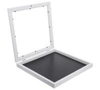 TOPBATHY Wooden uniform frame display case 12.97 x 12.97 x 1.45 in white with shatter-resistant glass panel large shadow box for football uniforms and athletic wear on wall or tabletop