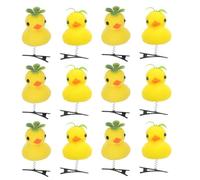 TOPBATHY Yellow Duck with Adorable Cartoon Design Hair Clips 20pcs Decorative Plastic and Metal Mini Hair Styling Clips, Comfortable to Wear, for Spring Parties and Party Decor