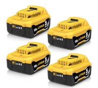 TOPBATT Pack of 4 5000 mAh Replacement for Dewalt Battery 18 V DCB180 DCB181 DCB182 DCB184 DCB200 DCB201 DCB204 with LED Display