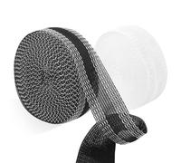 TOPBELIEF Iron On Hemming Tape, 20M Invisible Mending Tape For Fabric, No Sew Hemming Tape, Hemming Web Iron On, 25 mm Wide Hemming Tape For Trousers Clothes Skirts (Black, White)